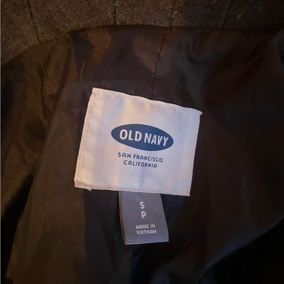 Old Navy Dark Dark Green Hooded Wrap Coat Size Small - Picture 2 of 4